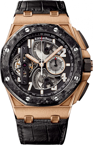 Review Replica Audemars Piguet 26288OF.OO.D002CR.01 Tourbillon Chronograph watch - Click Image to Close